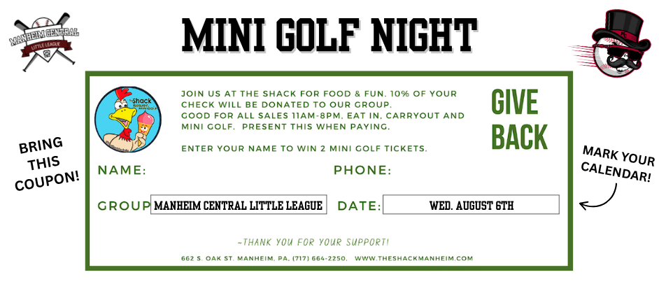 Fundraiser at The Shack